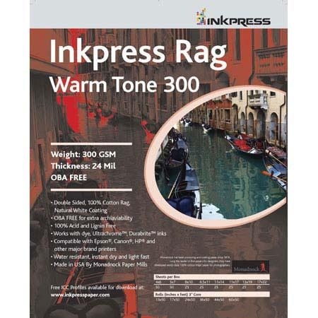 INKPRESS Rag Warm Tone DUO 24"x50' roll            300gsm