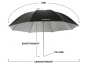 WESTCOTT 7' Umbrella Bundle White Diffusion, Silver, B/W