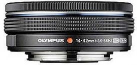OLYMPUS ED 14-42mm f3.5-5.6 EZ Lens Black with power zoom for micro 4/3