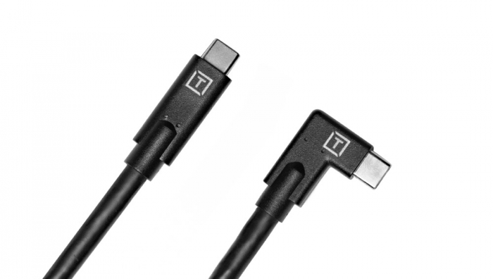 TetherPro USB-C to USB-C Right Angle, Black