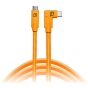TetherPro USB-C to USB-C Right Angle, Orange