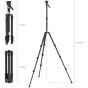 SmallRig 4221 Aluminum Travel Video Tripod Kit