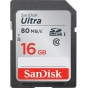SANDISK Ultra 16GB SDHC Memory Card Class 10   UHS-1   80MB/s