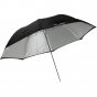 WESTCOTT 43" White Satin Collapsible Umbrella w/ Cover