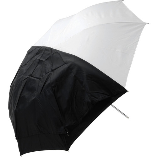 WESTCOTT 43" White Satin Collapsible Umbrella w/ Cover