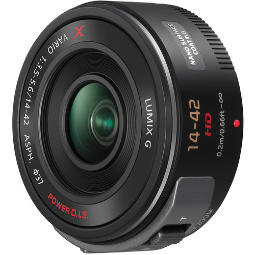 PANASONIC 14-42mm f3.5-5.6 OIS X PZ Power Zoom Lens Black    micro 4/3