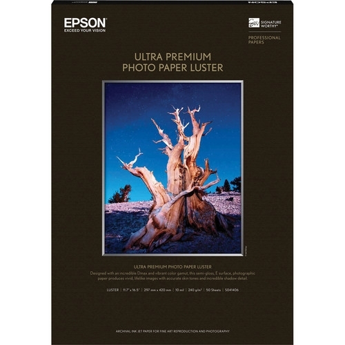 EPSON Ultra Premium Luster Paper 11.7"x16.5" 50 sheets