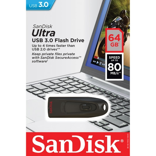 Dodd Camera - SANDISK USB 3.0 Flash Drive 64gb 80MB/s Read