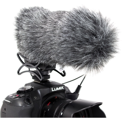 Azden SMX-30 Stereo/Mono Switchable Video Microphone with Furry Windshield Cover 