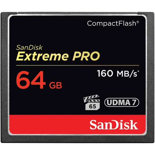 SANDISK 64gb Extreme Pro CF Read 160mbps   Write 150mbps