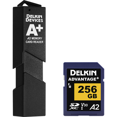 DELKIN Advantage+ UHS-I (A2) SD Card & Reader Bundle (256GB)