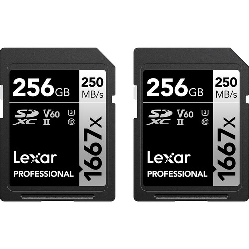 Lexar Pro SDXC 1667X UHS-II 256GB 2 Pack