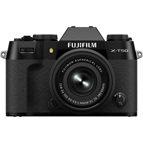 Fujifilm X-T50 Body, Black w/15-45 f/3.5-5.6 OIS PZ Lens Kit (Japan)