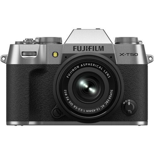 Fujifilm X-T50 Body, Silver w/15-45 f/3.5-5.6 OIS PZ Lens Kit (Japan)