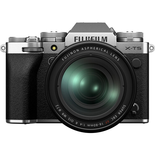 Fujifilm X-T5 Body, Silver w/ 16-80 f/4 R OIS WR Lens Kit (Japan)