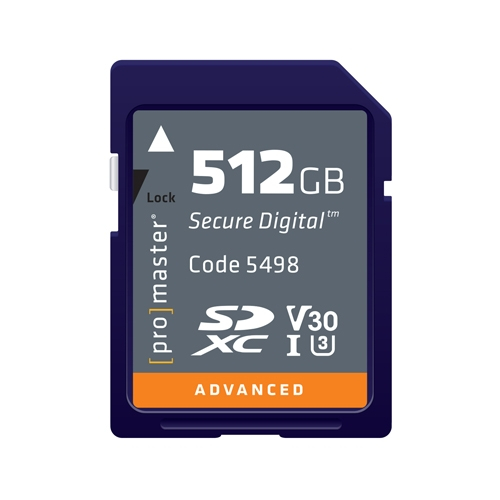 ProMaster 512gb SDXC U3 Memory Card Advanced 633x V30
