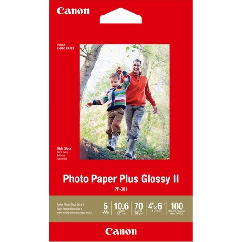 CANON Photo Paper Plus II Glossy 4"x6" 100 sheets