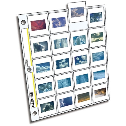 CLEARFILE Slide Pages 25 pack Holds 20 35mm slides  top load