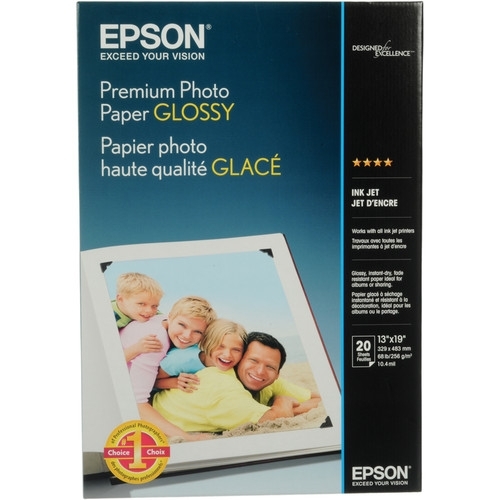 EPSON Premium Glossy Photo Paper 13"x19" 20 sheets     4*