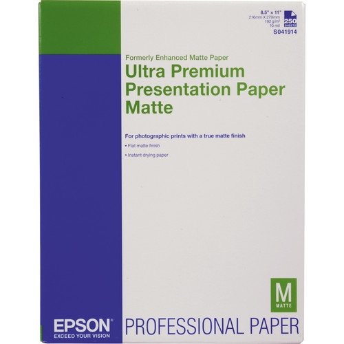 EPSON Matte Ultra Premium   5* Presentation 8.5"x11" 250 Shts
