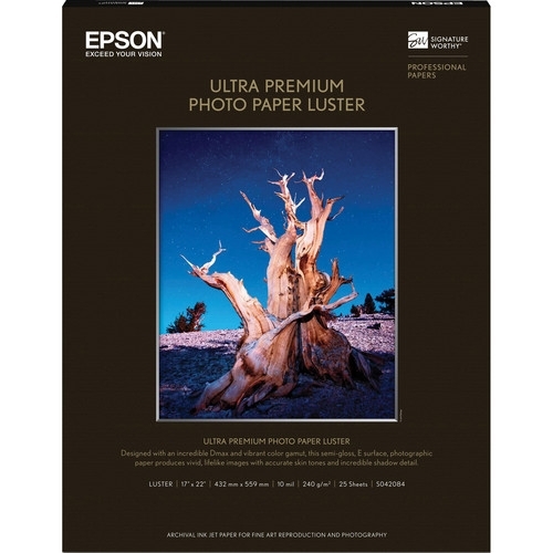 EPSON Ultra Premium Luster Paper 17"x22" 25 Sheets