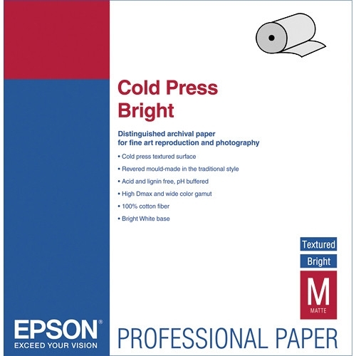 EPSON Cold Press Paper Bright 24"x50' roll            340gsm