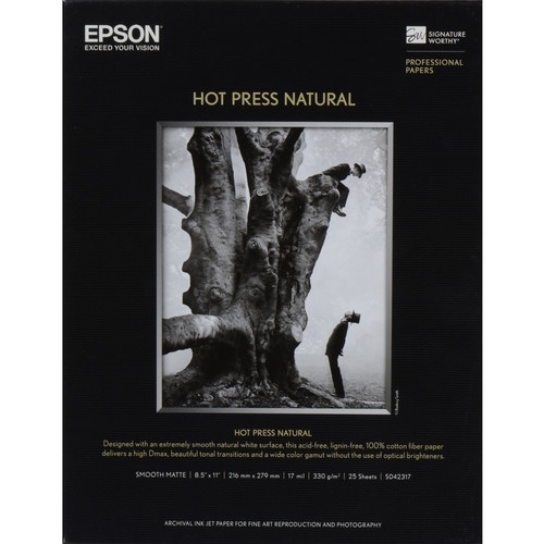 EPSON Hot Press Paper Natural 13"x19" 25 sheets       330gsm