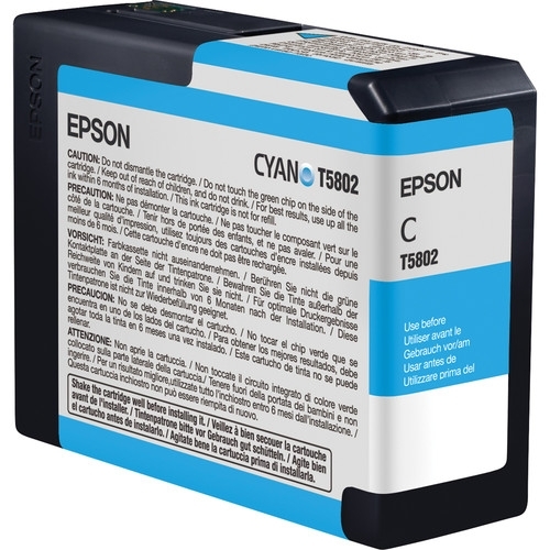 EPSON Cyan Ink 80ml T580200                For PRO 3800