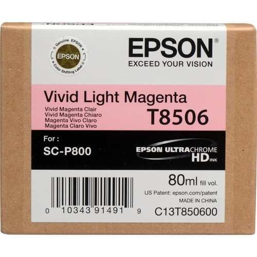 EPSON Vivid Light Magenta      80ml T850600 Ink Cartridge for P800