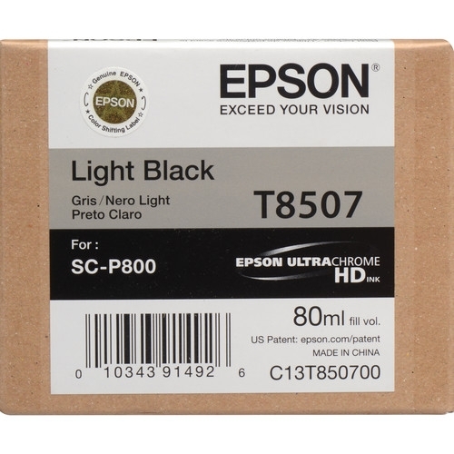 EPSON Light Black              80ml T850700 Ink Cartridge for P800