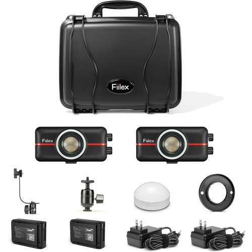 FIILEX M221 Light Kit includes (2) P100 Lights