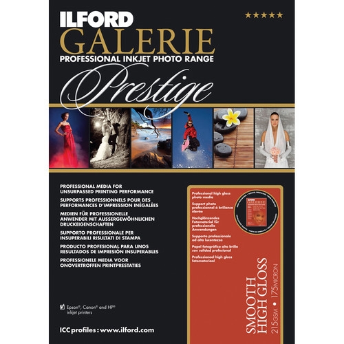 ILFORD Gallerie Smooth High Gloss 13"X19" 25 sheets   #CLEARANCE
