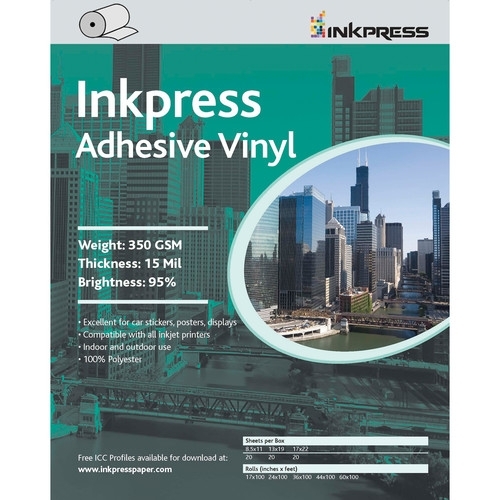 INKPRESS Adhesive Vinyl 17"x60' roll            13mil