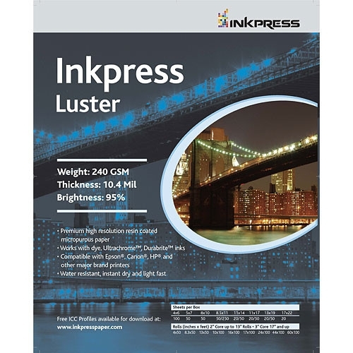 INKPRESS Luster Paper 11"x14" 50 sheets       240gsm