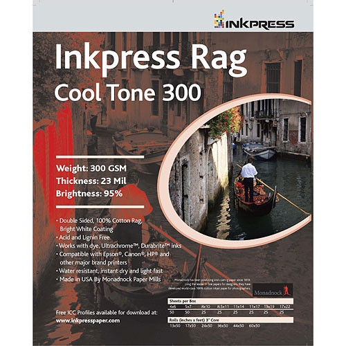INKPRESS Rag Cool Tone DUO 5"x7" 50 Sheets   #CLEARANCE