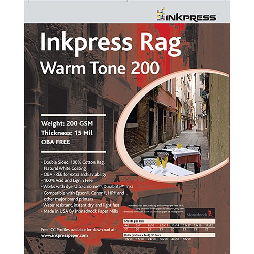 INKPRESS Rag Warm Tone DUO 5"x7" 50 sheets         200gsm