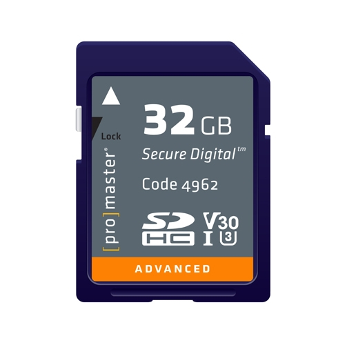 ProMaster 32gb SDHC U3 Memory Card Advanced 633x V30