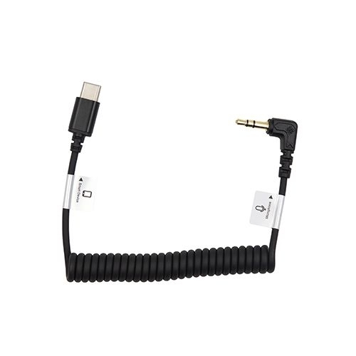 ProMaster AudioCable USB-C M/S - 3.5mm M/R Angle - 8.5" Coiled
