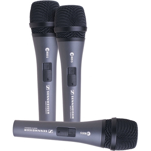 SENNHEISER Instrument Microphone Set w/3(e835-s)(mzq800),3pouches