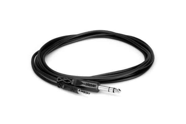 HOSA 3.5 mm TRS to 1/4 in TRS 10 ft Stereo Interconnect