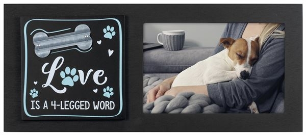 MALDEN "Love Is A 4-Legged Word" 4"x6" Frame Silkscreen on Wood