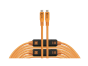 Tether Tools TetherPro Optima 10G USB-C Right Angle Cable 31' Orange